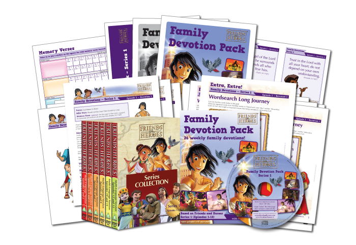 Friends and Heroes Family Devotion Pack