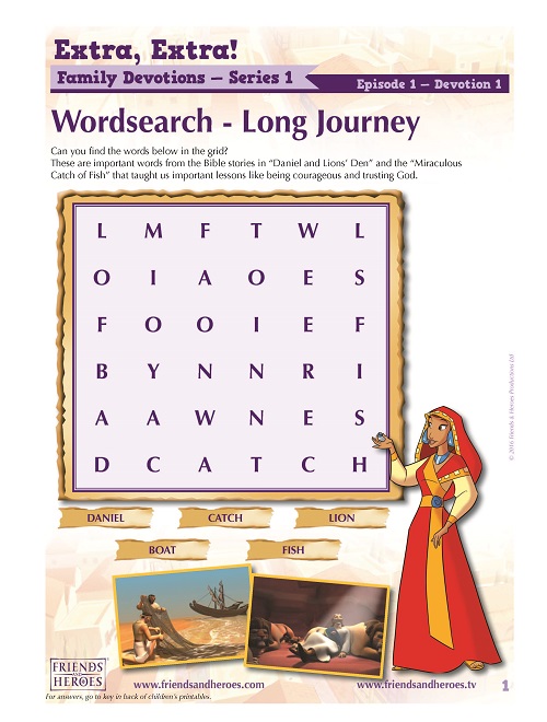 Friends and Heroes Ep. 1 Wordsearch